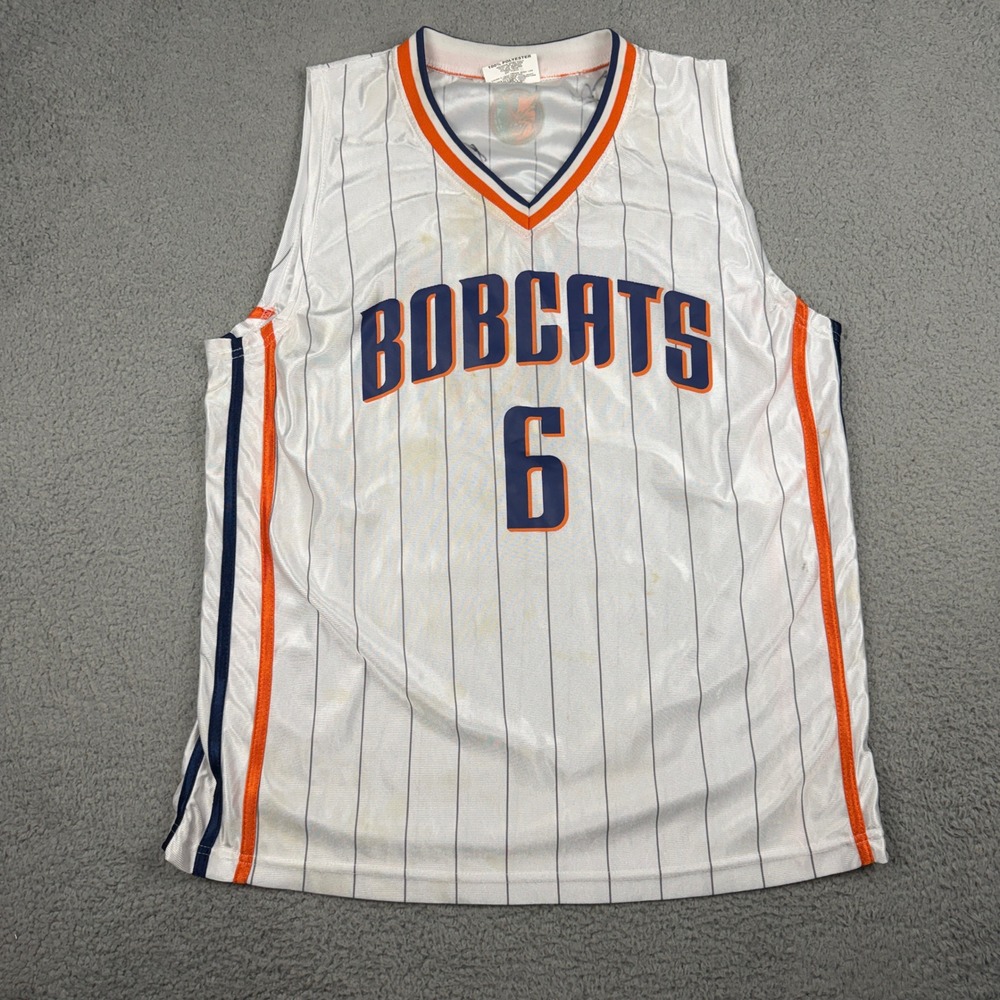 Vintage NBA Charlotte Bobcats Jersey Men XL Signed Autographed Give Away